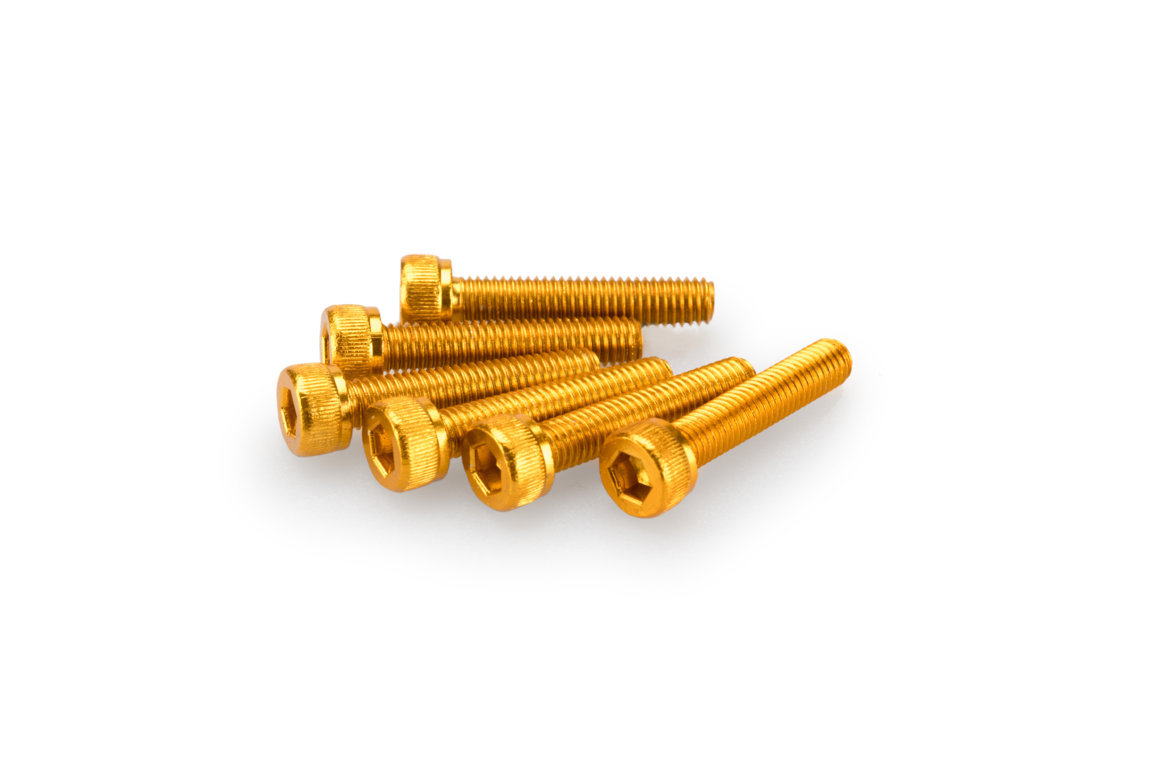 Screws PUIG ANODIZED 0185G yellow M5 x 25mm (6pcs)