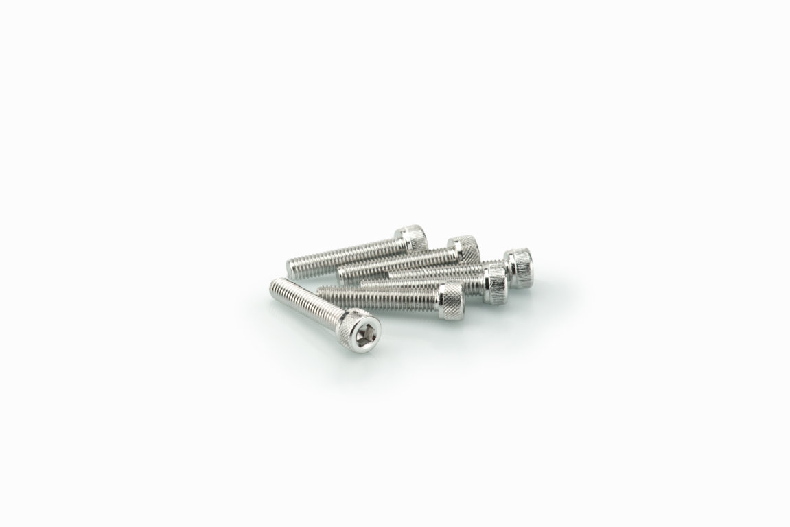 Screws PUIG ANODIZED 0185P silver M5 x 25mm (6pcs)