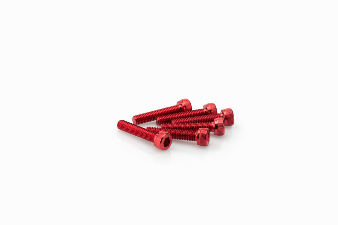 Screws PUIG ANODIZED 0185R crven M5 x 25mm (6pcs)