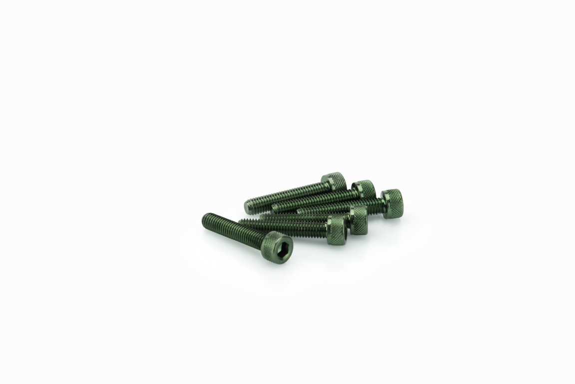 Screws PUIG ANODIZED 0185V green M5 x 25mm (6pcs)
