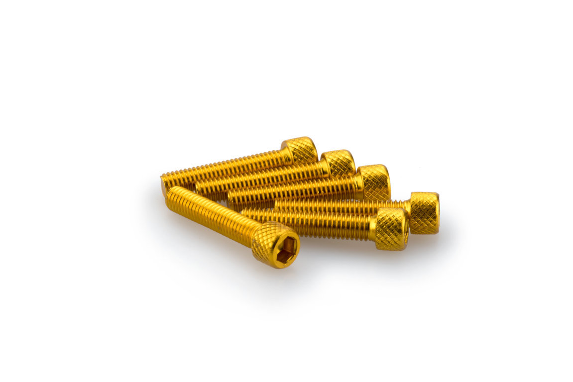 Screws PUIG ANODIZED 0258G yellow M6 x 30mm (6pcs)