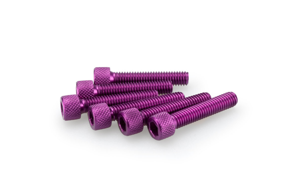 Screws PUIG ANODIZED 0258L violet M6 x 30mm (6pcs)