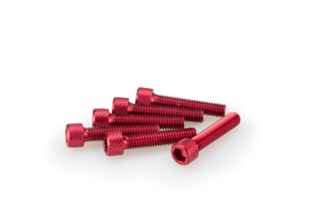 Screws PUIG ANODIZED 0258R crven M6 x 30mm (6pcs)