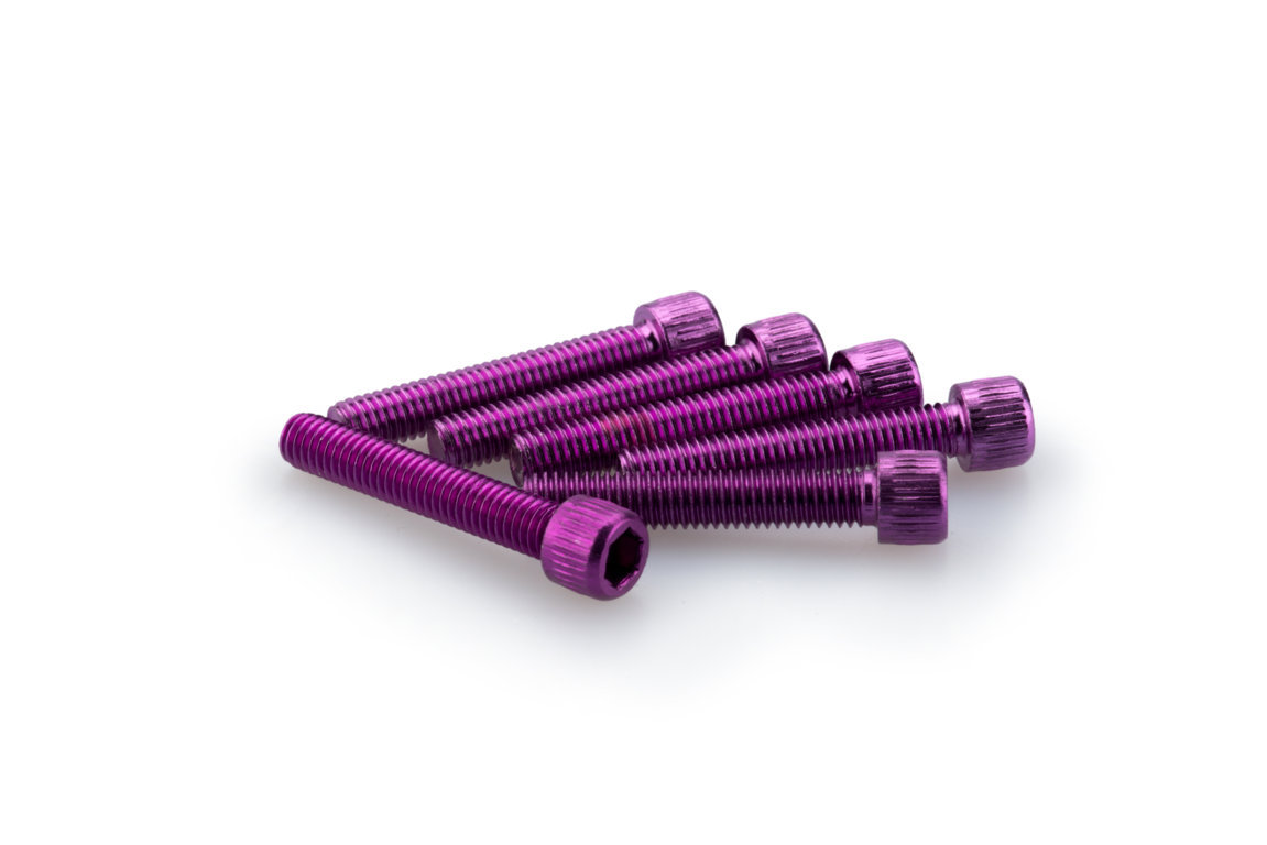 Screws PUIG ANODIZED 0346L violet M6 x 35mm (6pcs)