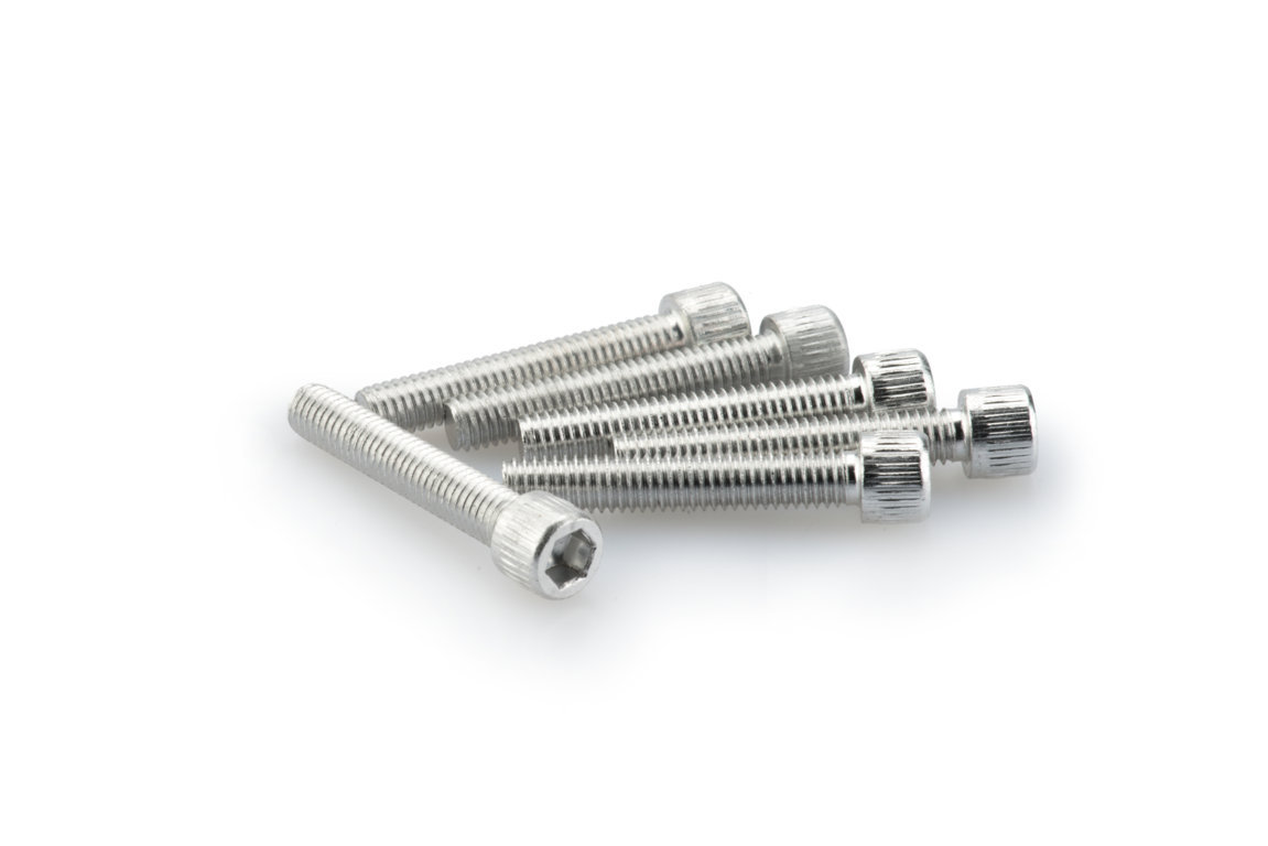Screws PUIG ANODIZED 0346P silver M6 x 35mm (6pcs)
