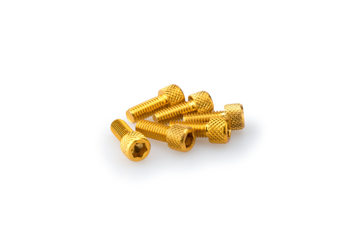 Screws PUIG ANODIZED 0363G yellow M6 x 15mm (6pcs)