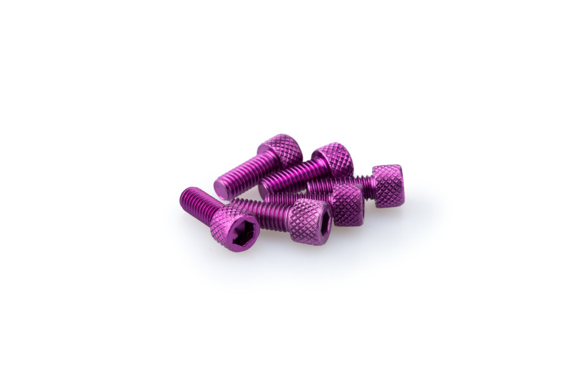 Screws PUIG ANODIZED 0363L violet M6 x 15mm (6pcs)