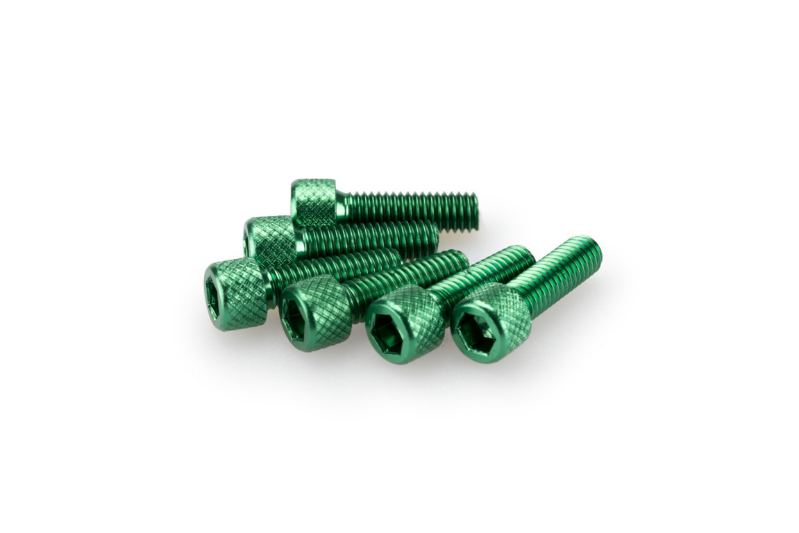 Screws PUIG ANODIZED 0364V green M6 x 20mm (6pcs)