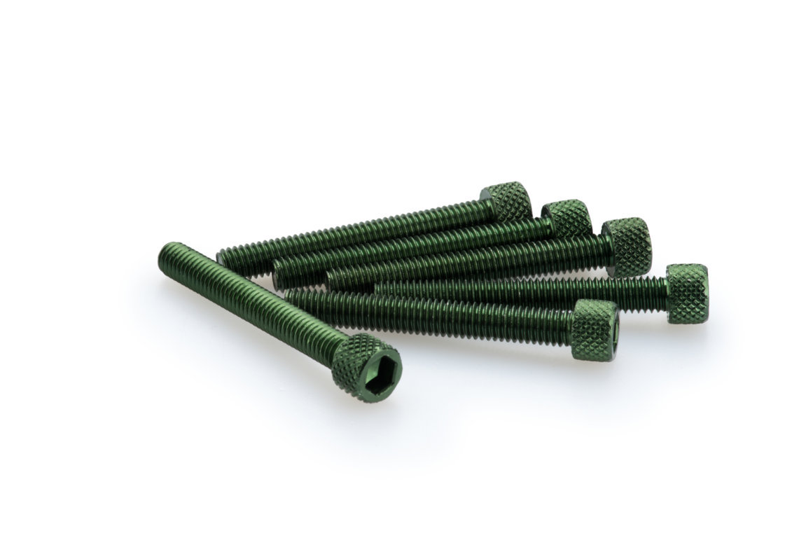 Screws PUIG ANODIZED 0370V green M6 x 45mm (6pcs)