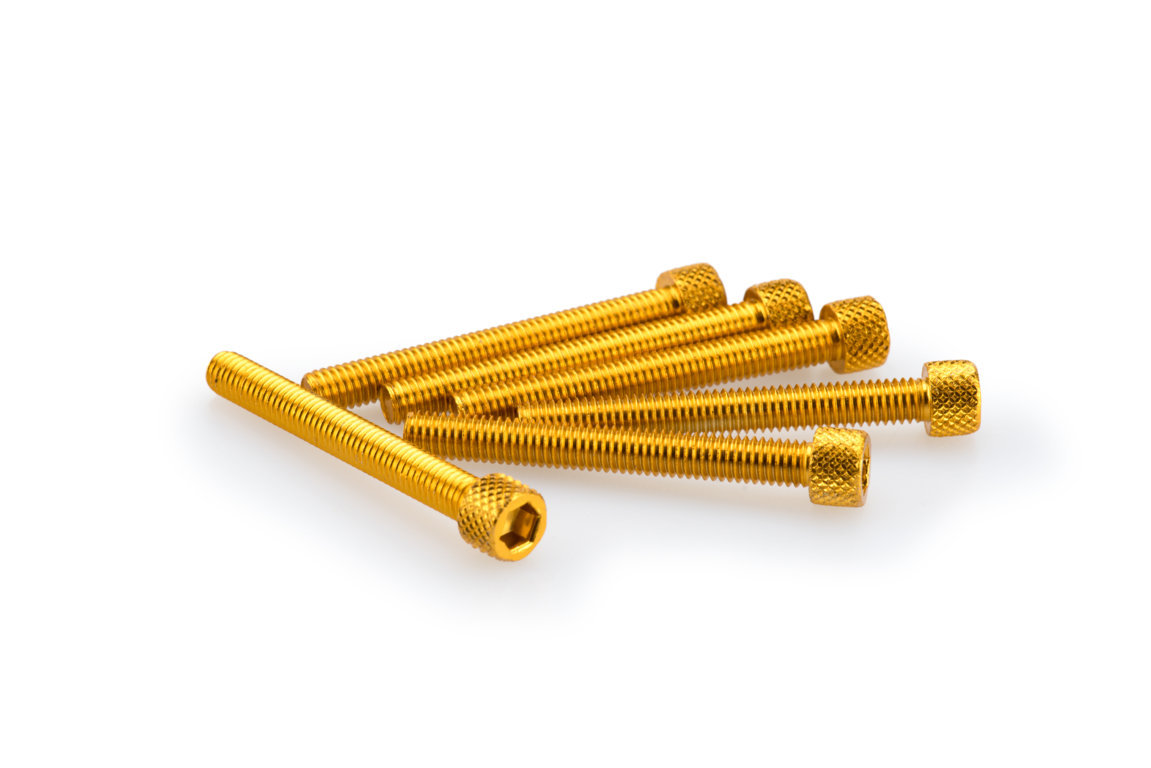 Screws PUIG ANODIZED 0421G yellow M6 x 50mm (6pcs)