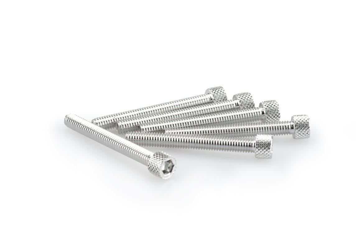 Screws PUIG ANODIZED 0421P silver M6 x 50mm (6pcs)