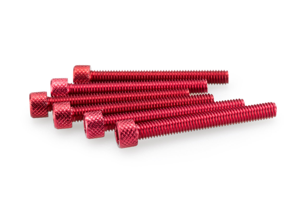 Screws PUIG ANODIZED 0421R crven M6 x 50mm (6pcs)