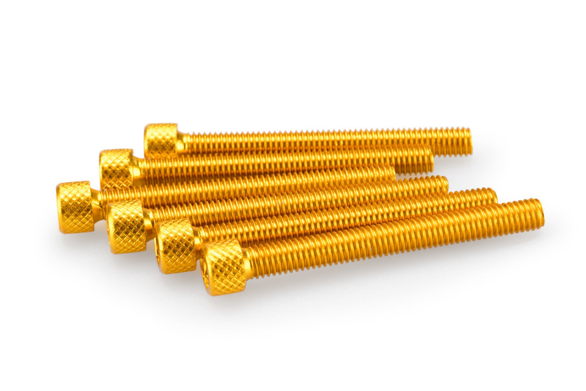 Screws PUIG ANODIZED 0446G yellow M6 x 55mm (6pcs)