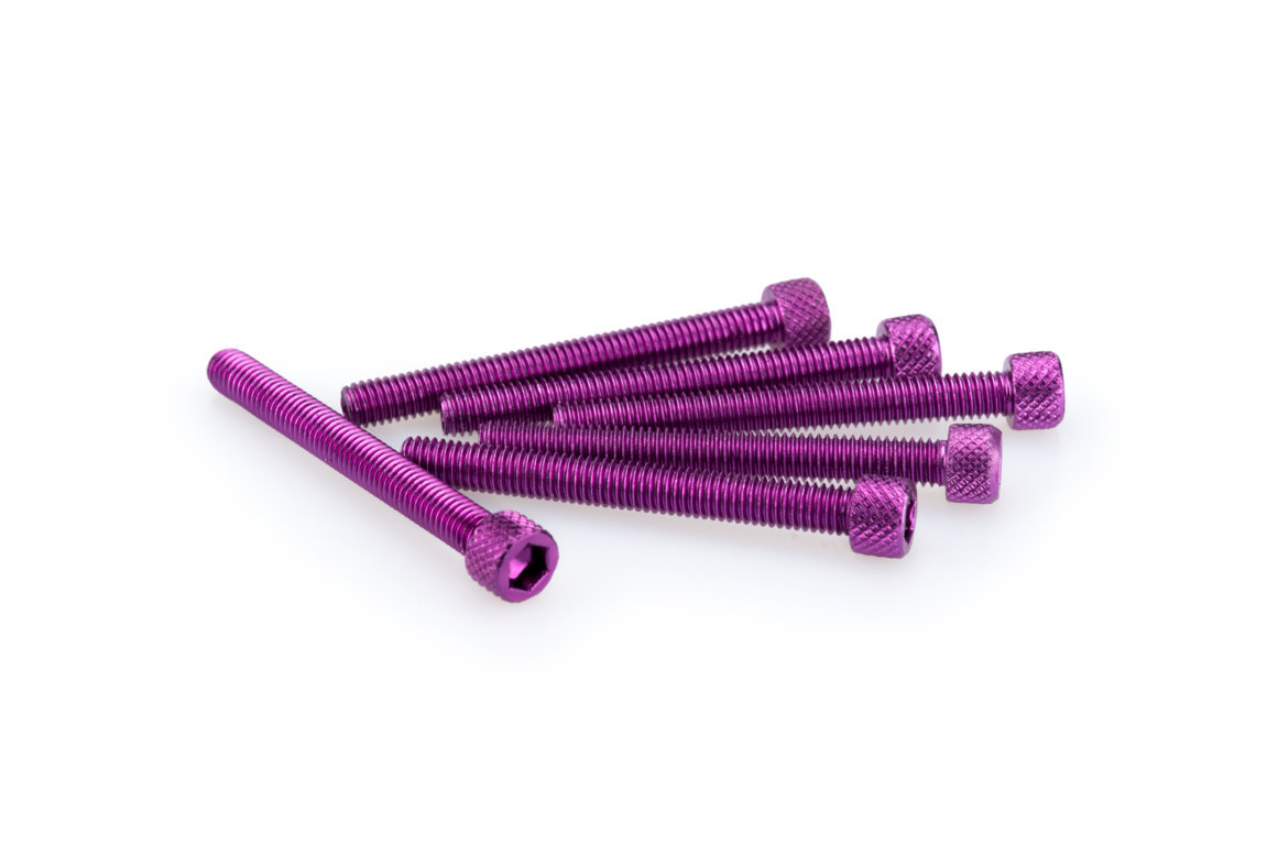 Screws PUIG ANODIZED 0446L violet M6 x 55mm (6pcs)