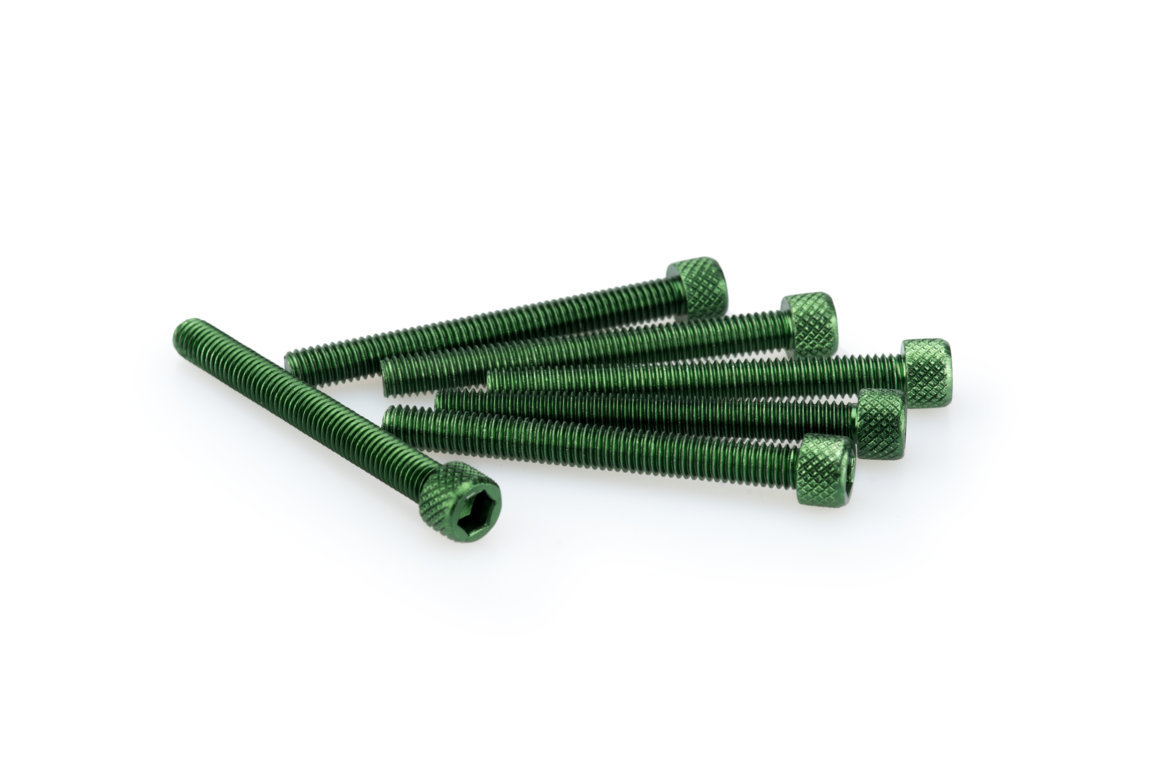 Screws PUIG ANODIZED 0446V green M6 x 55mm (6pcs)