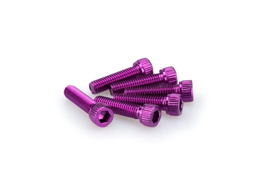 Screws PUIG ANODIZED 0473L violet M8 x 30mm (6pcs)