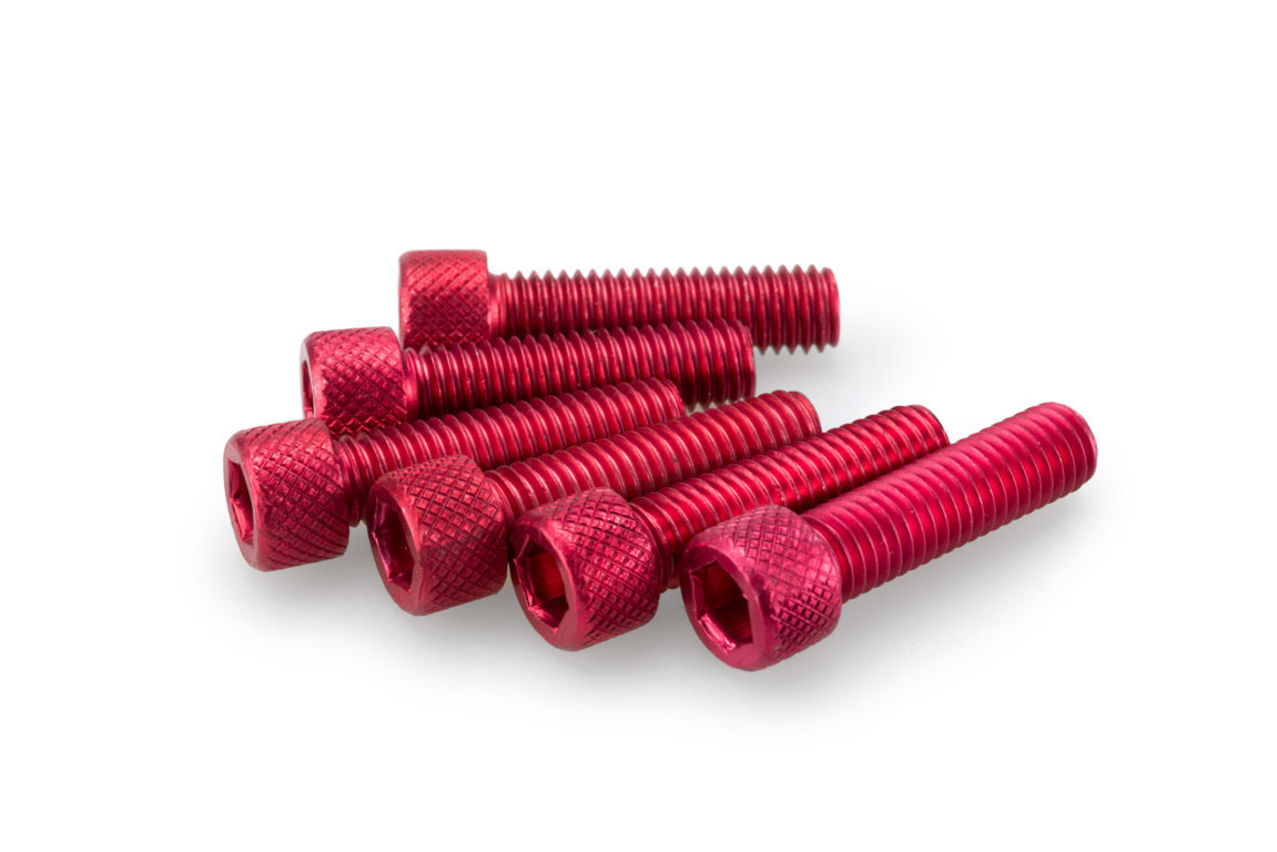 Screws PUIG ANODIZED 0473R crven M8 x 30mm (6pcs)
