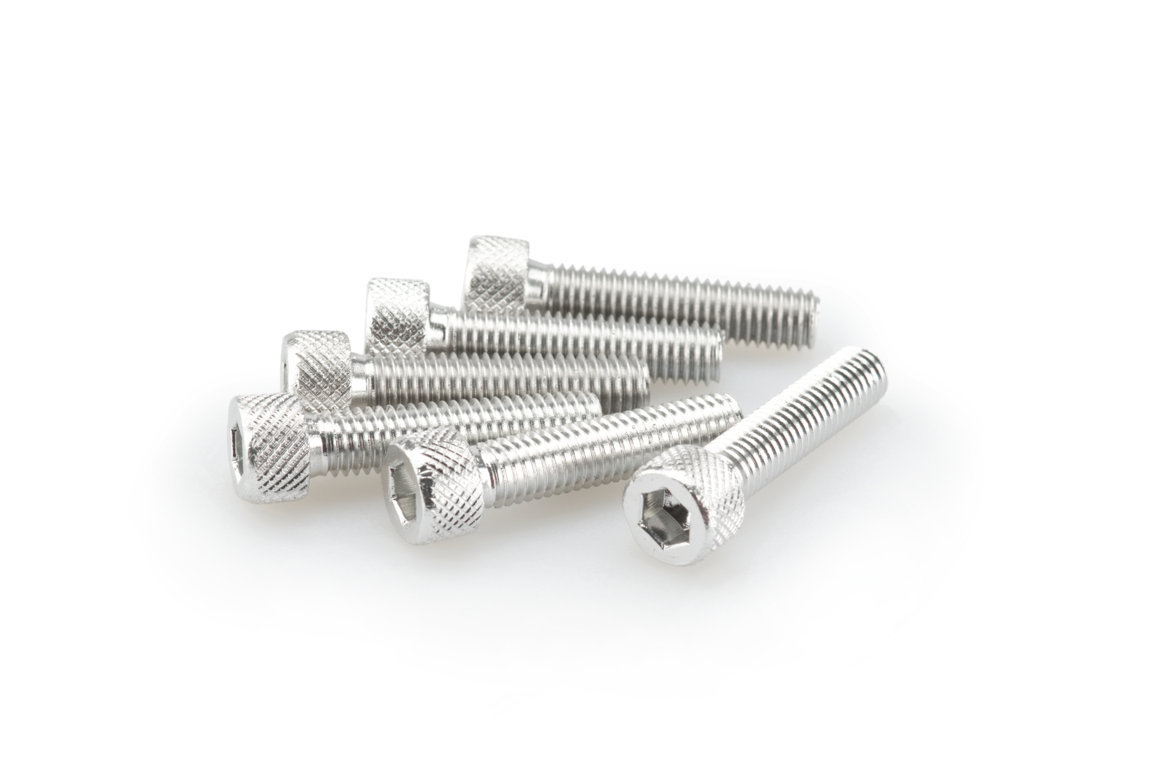 Screws PUIG ANODIZED 0500P silver M8 x 35mm (6pcs)