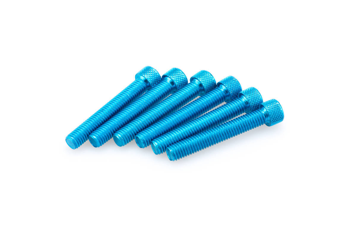 Screws PUIG ANODIZED 0524A plavi M8 x 50mm (6pcs)