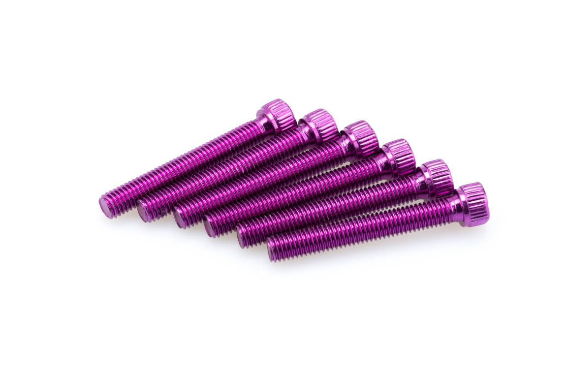 Screws PUIG ANODIZED 0540L violet M8 x 55mm (6pcs)