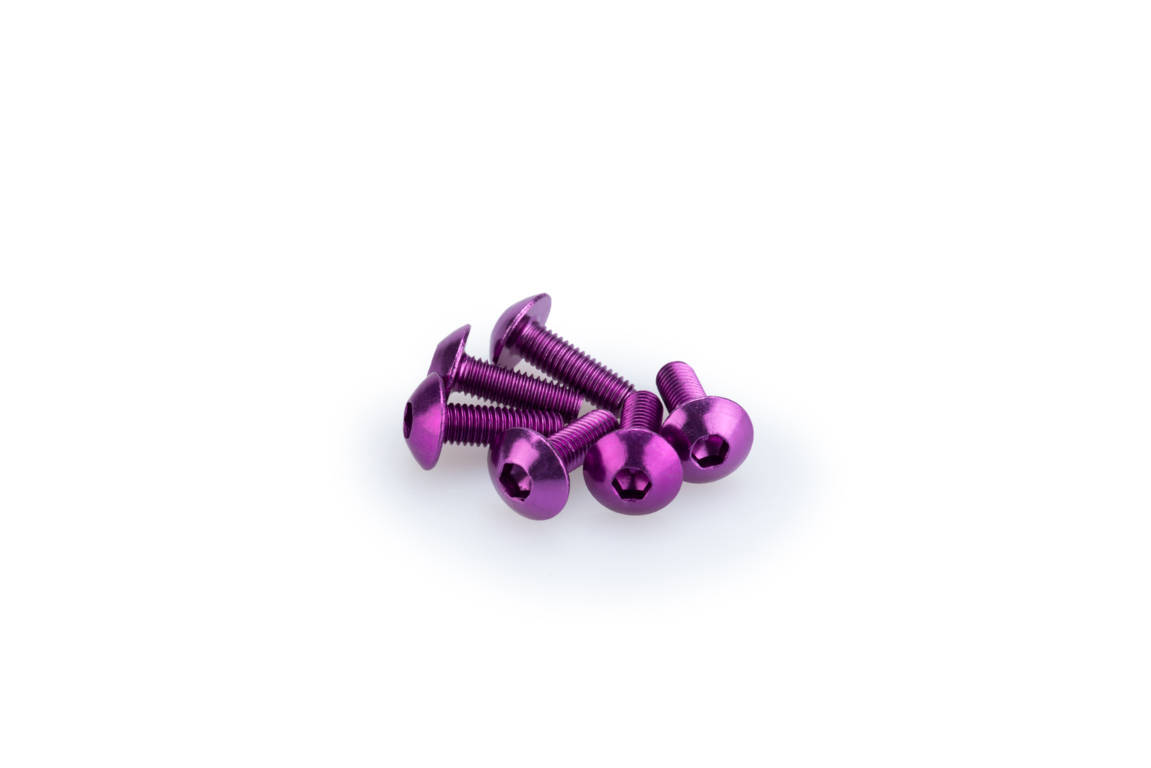 Screws PUIG ANODIZED 0543L violet M5 x 15mm (6pcs)
