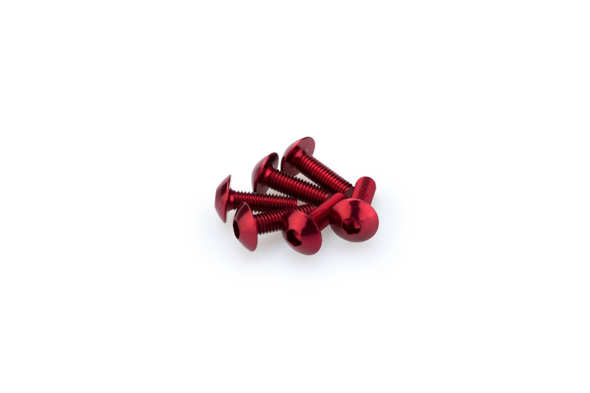 Screws PUIG ANODIZED 0543R crven M5 x 15mm (6pcs)