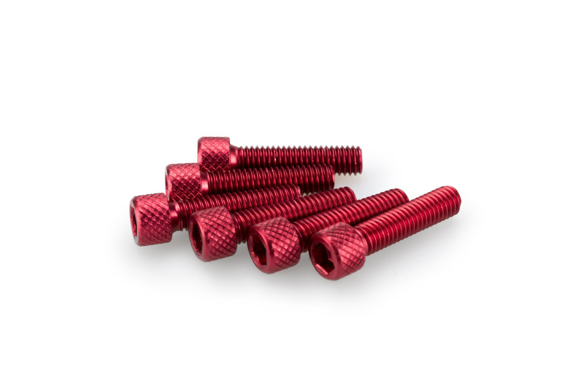 Screws PUIG ANODIZED 0544R crven M6 x 25mm (6pcs)
