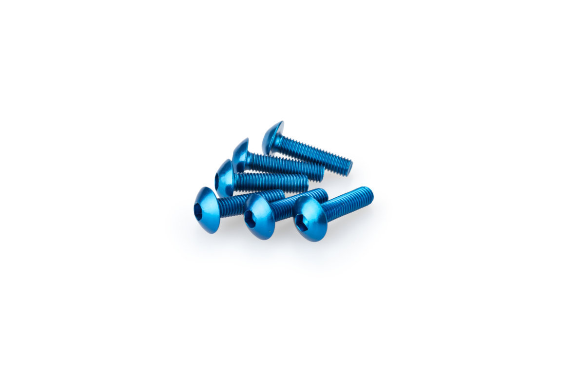 Screws PUIG ANODIZED 0550A plavi M5 x 20mm (6pcs)