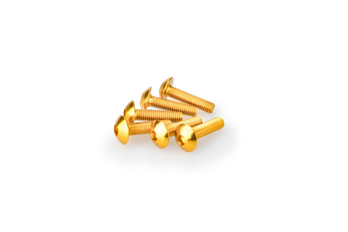 Screws PUIG ANODIZED 0550G yellow M5 x 20mm (6pcs)