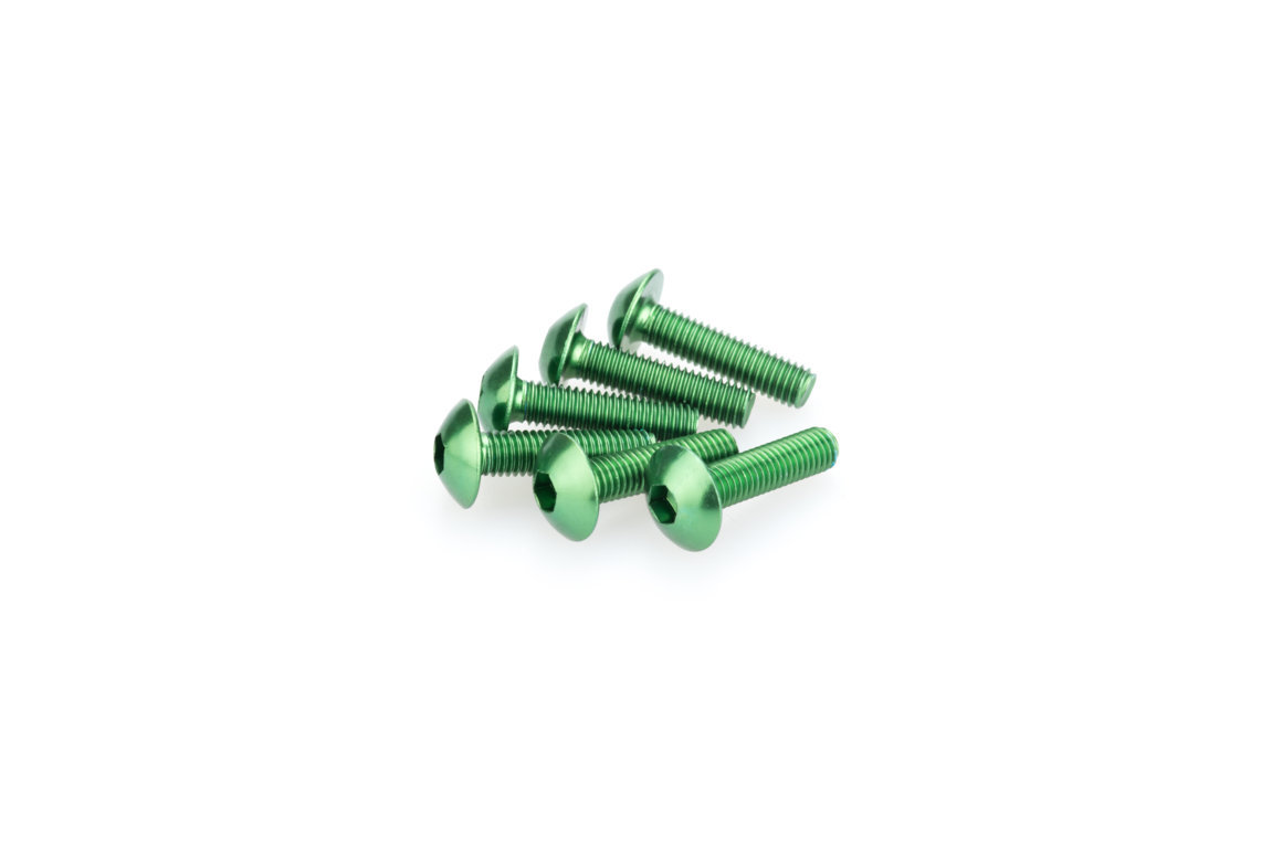 Screws PUIG ANODIZED 0550V green M5 x 20mm (6pcs)