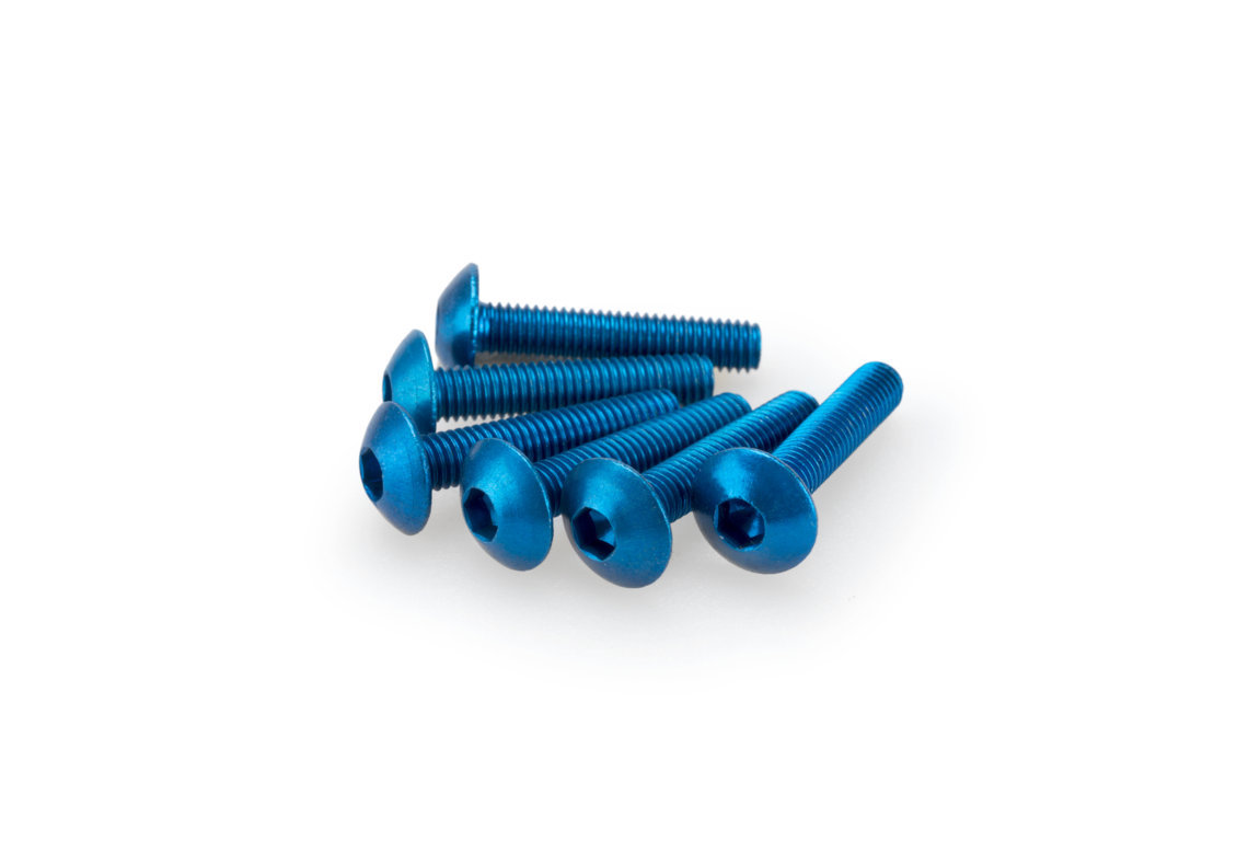 Screws PUIG ANODIZED 0610A plavi M5 x 25mm (6pcs)