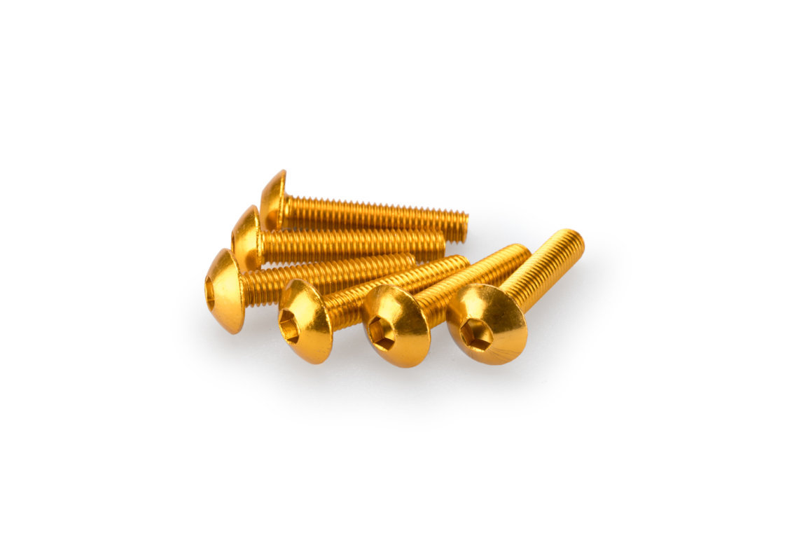 Screws PUIG ANODIZED 0610G yellow M5 x 25mm (6pcs)