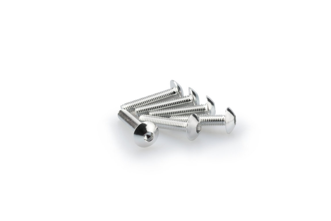 Screws PUIG ANODIZED 0610P silver M5 x 25mm (6pcs)