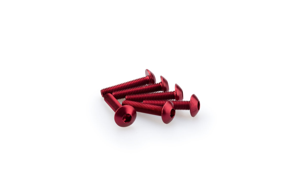 Screws PUIG ANODIZED 0610R crven M5 x 25mm (6pcs)