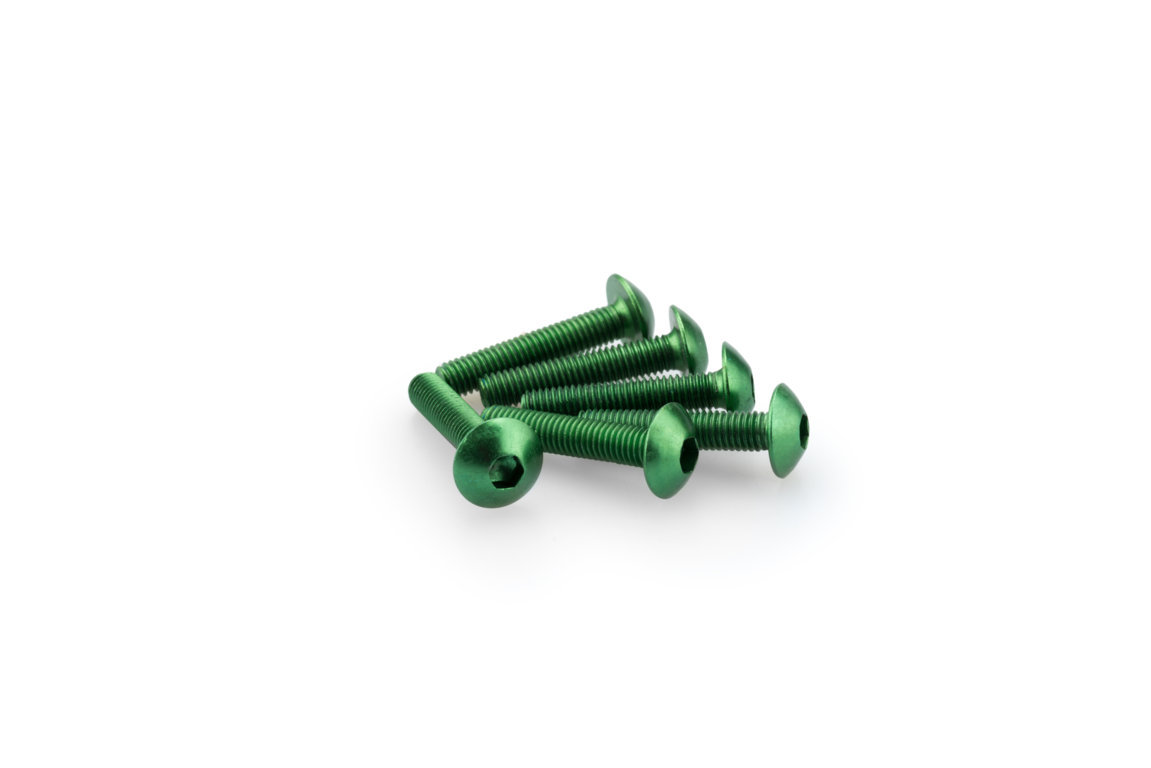 Screws PUIG ANODIZED 0610V green M5 x 25mm (6pcs)