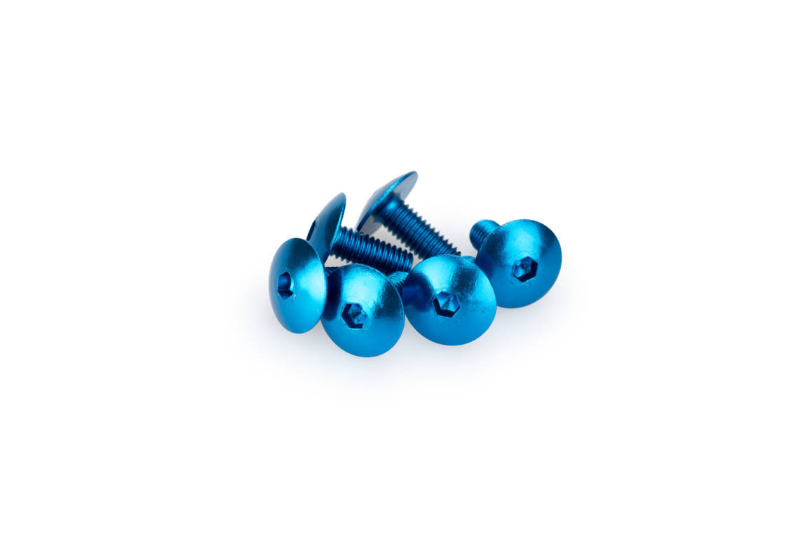 Screws PUIG ANODIZED 0611A plavi M6 x 15mm (6pcs)