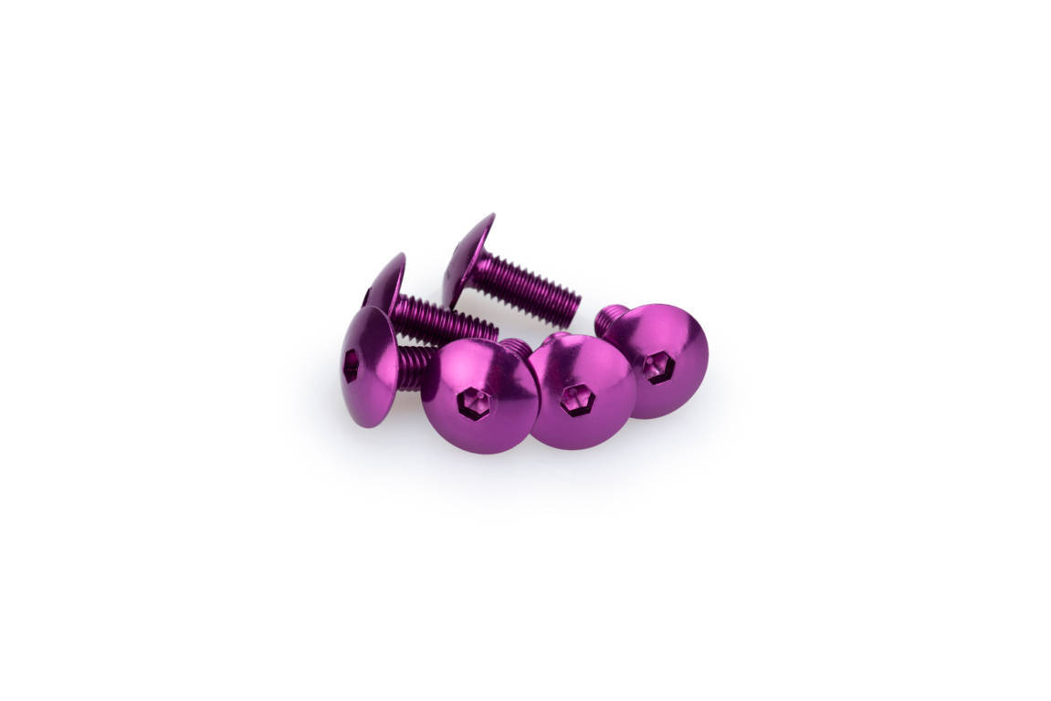 Screws PUIG ANODIZED 0611L violet M6 x 15mm (6pcs)