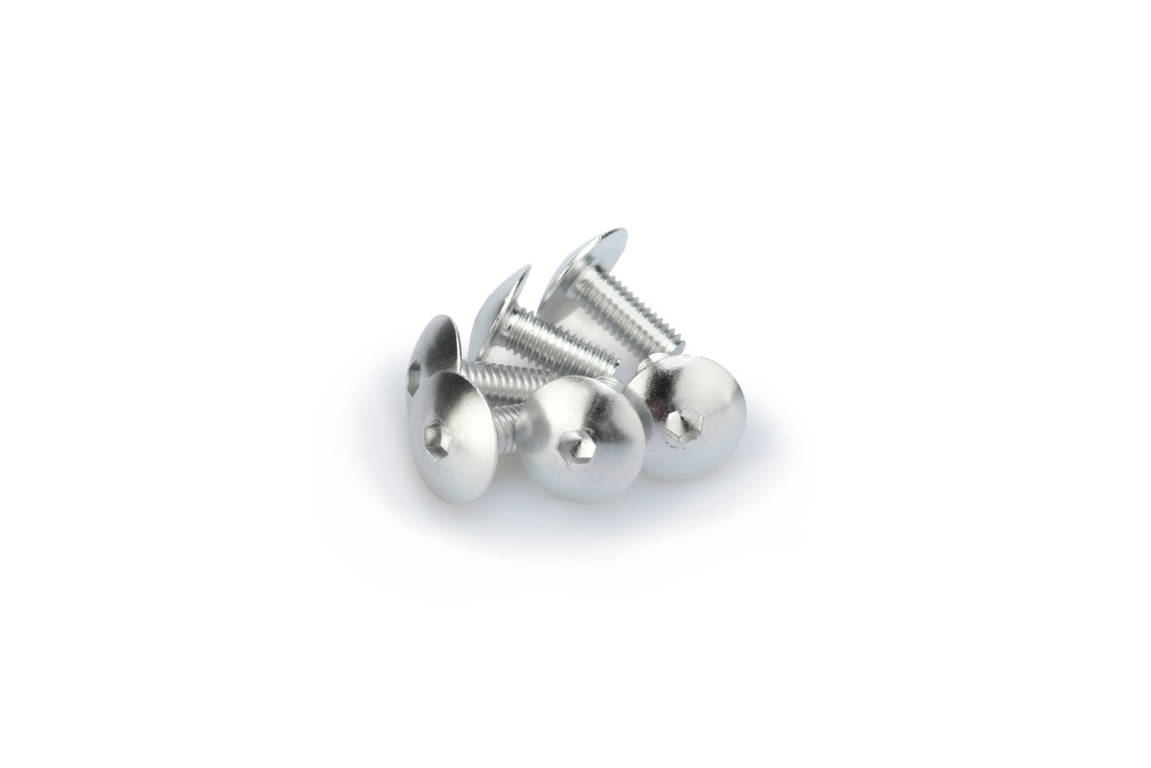 Screws PUIG ANODIZED 0611P silver M6 x 15mm (6pcs)
