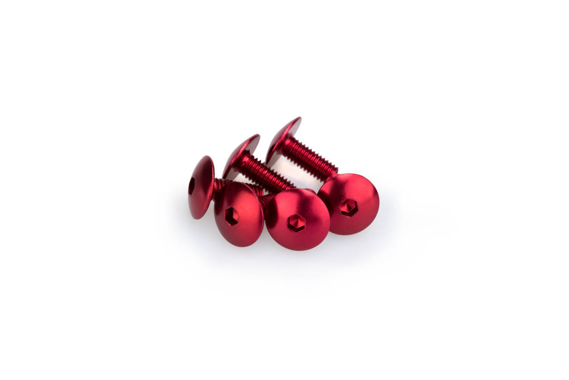 Screws PUIG ANODIZED 0611R crven M6 x 15mm (6pcs)