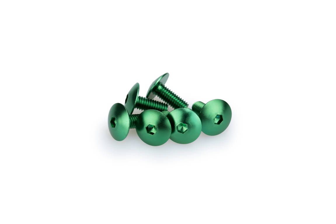 Screws PUIG ANODIZED 0611V green M6 x 15mm (6pcs)