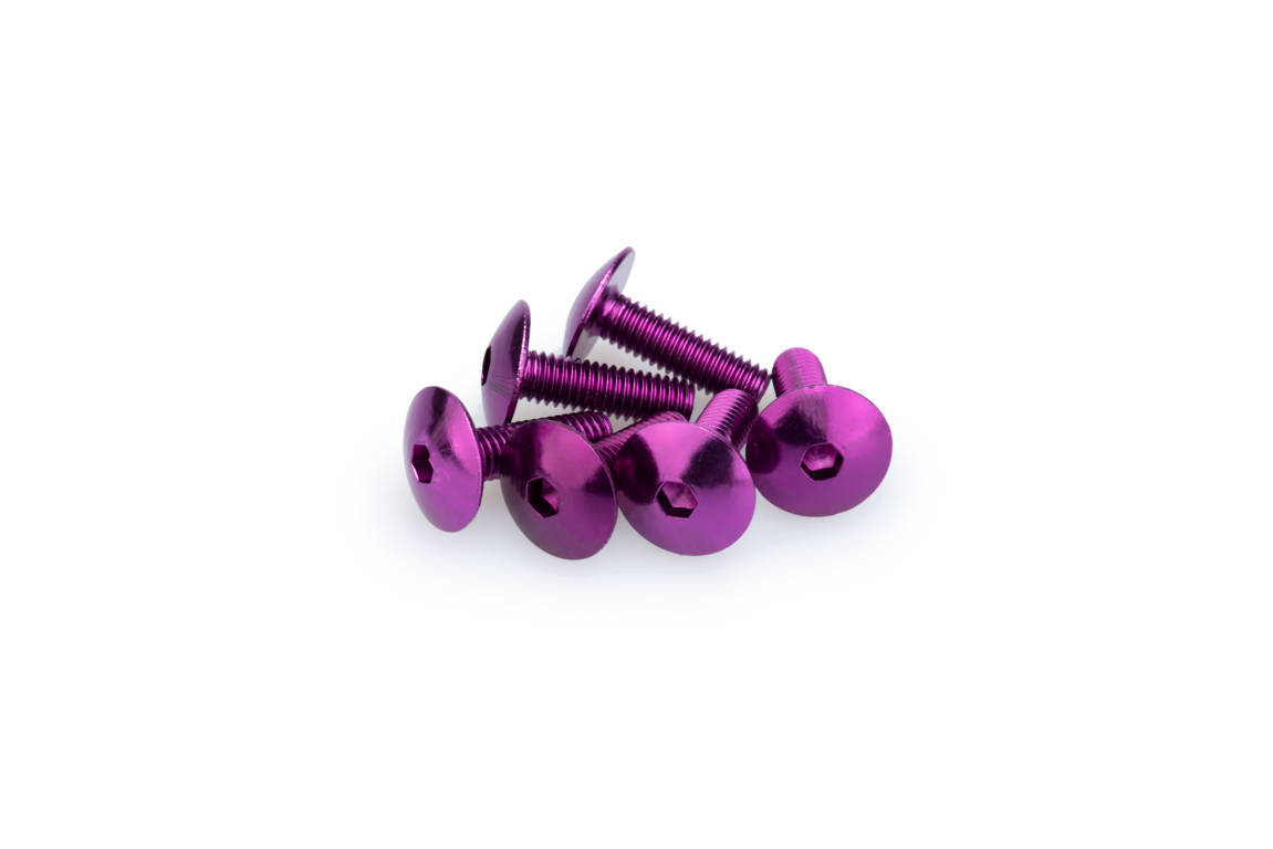 Screws PUIG ANODIZED 0657L violet M6 x 20mm (6pcs)
