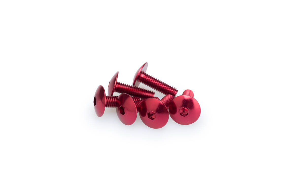 Screws PUIG ANODIZED 0657R crven M6 x 20mm (6pcs)