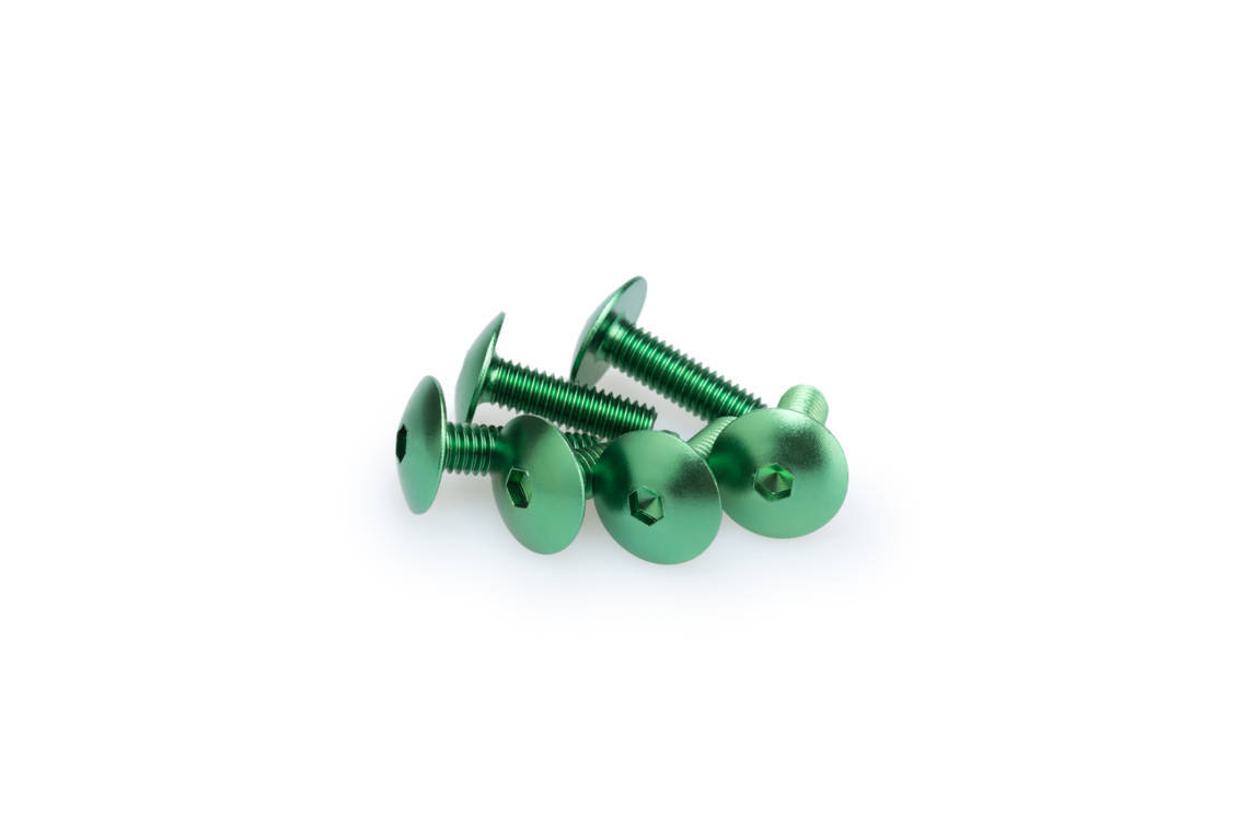 Screws PUIG ANODIZED 0657V green M6 x 20mm (6pcs)