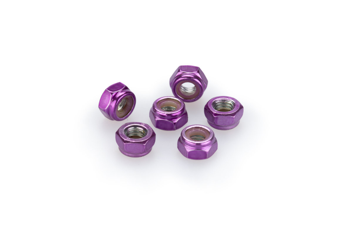 Nuts PUIG ANODIZED 0736L violet M6 (6pcs)