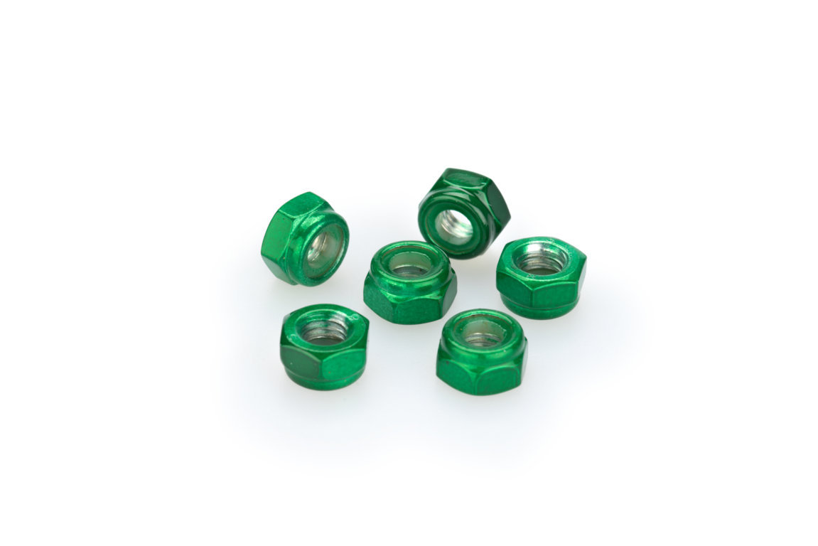 Nuts PUIG ANODIZED 0736V green M6 (6pcs)