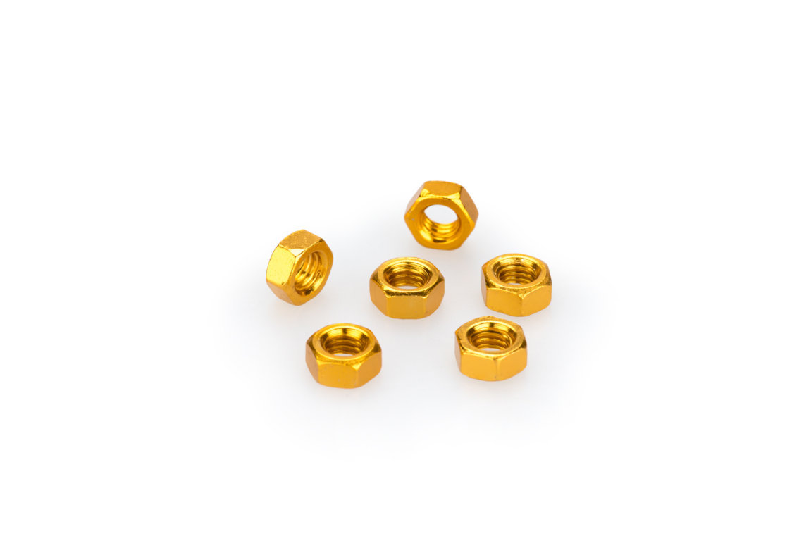 Nuts PUIG ANODIZED 0763G yellow M5 (6pcs)