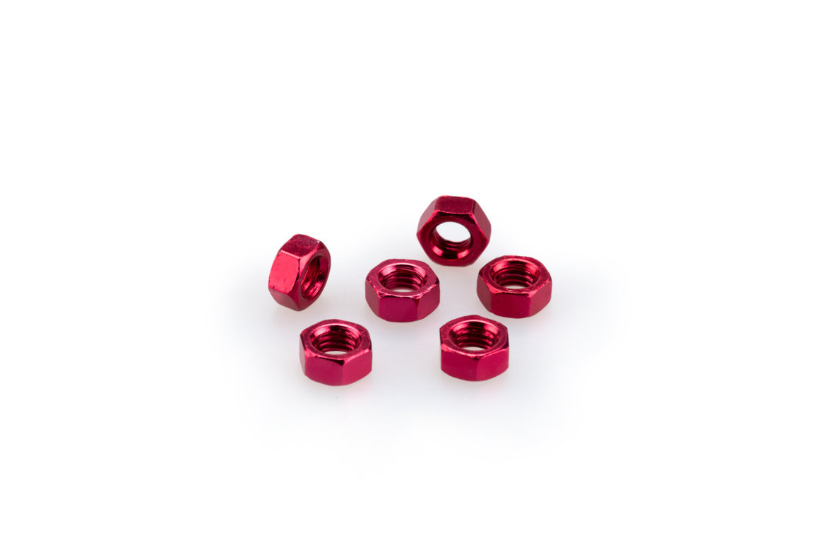Nuts PUIG ANODIZED 0763R crven M5 (6pcs)