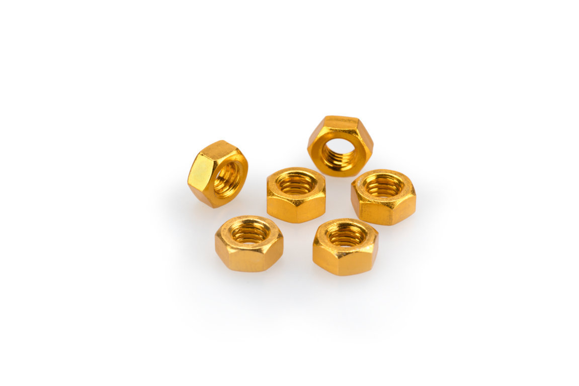 Nuts PUIG ANODIZED 0764G yellow M6 (6pcs)
