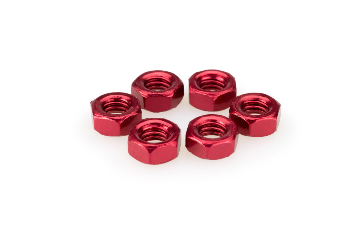 Nuts PUIG ANODIZED 0764R crven M6 (6pcs)