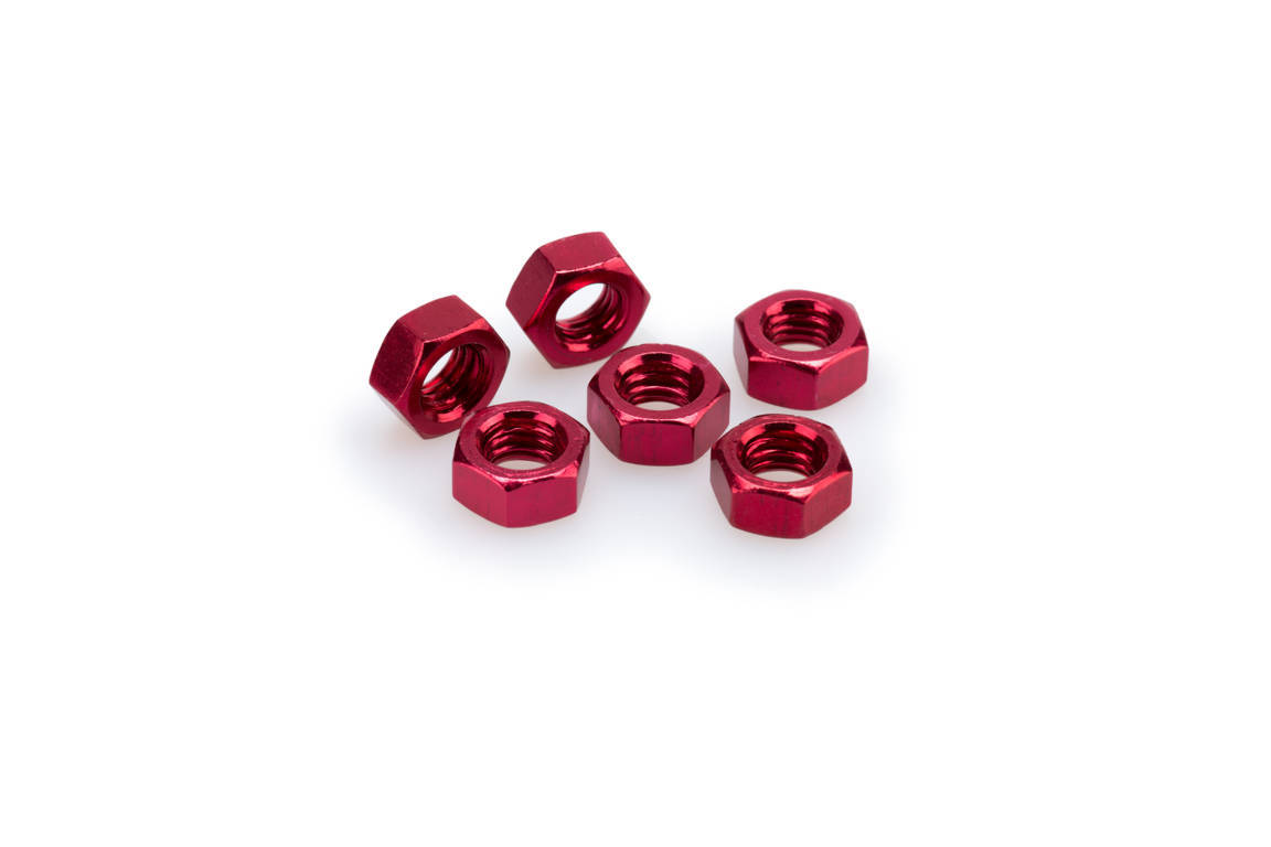 Nuts PUIG ANODIZED 0863R crven M8 (6pcs)